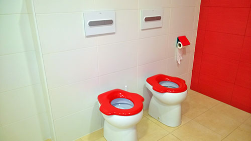 CON INODOROS CON TAPAS ESPECIALES QUE NOS DAN SEGURIDAD