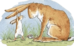 Ilustración del cuento Adivina cuanto te quiero